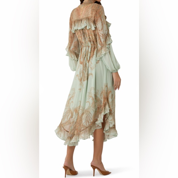 Zimmermann Memento Flutter Midi Dress - Picture 4 of 11